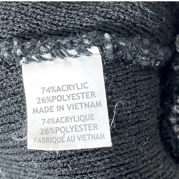 5/$25 MVP Embroidered Black & Grey Toque Beanie With Pom Pom - Picture 6 of 8